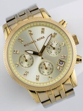 Michael Kors MK-5676 Chronograph Quartz Analog Men's Watch New Battery